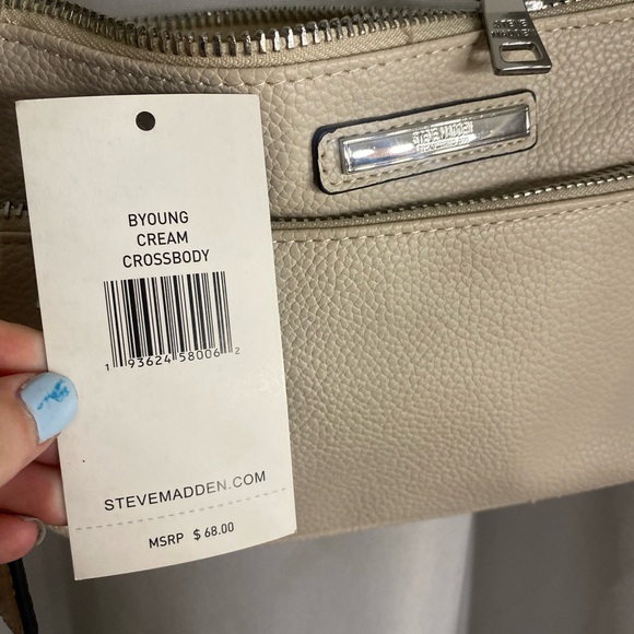 Steve Madden Cream Crossbody Bag with Gold Accents - Picture 2 of 2